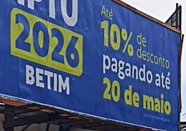 Contribuintes ganham mais prazo para pagamento do IPTU em Betim