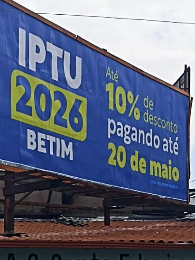Contribuintes ganham mais prazo para pagamento do IPTU em Betim