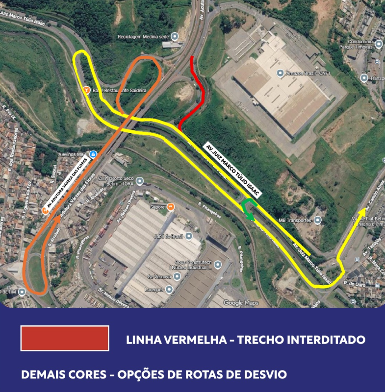 interdição na Avenida Marco Túlio em Betim interdição na Avenida Marco Túlio em Betim