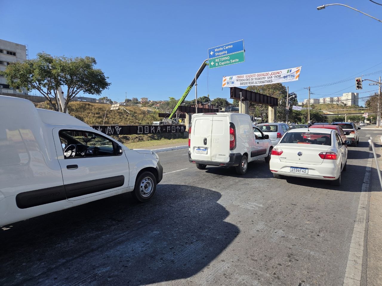Obras do viaduto do Monte Carmo avançam