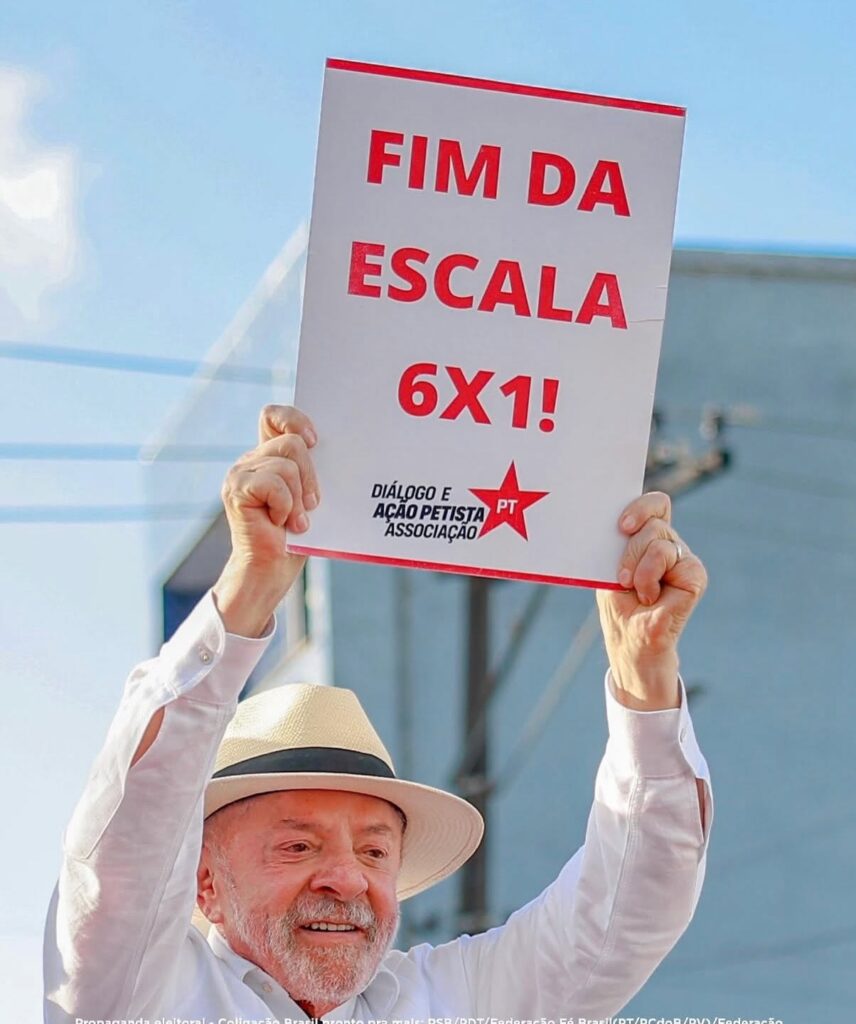 Lula pede o fim da escala 6x1